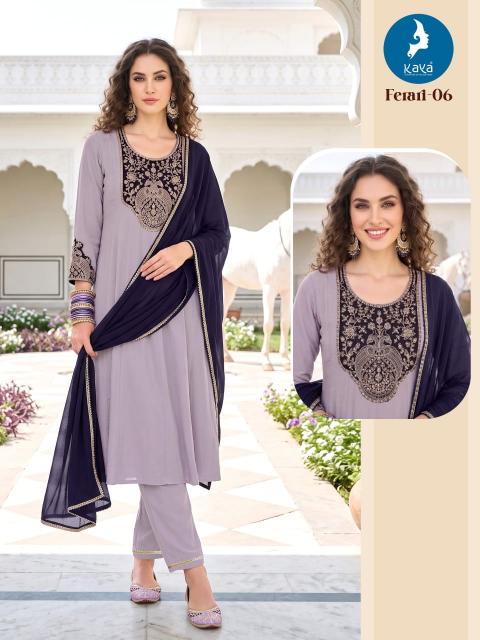 Kaya ferari anarkali 3pcs kurti ka wholesale
